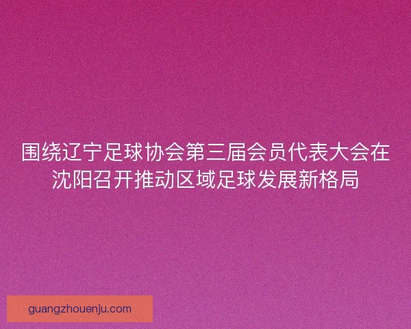围绕辽宁足球协会第三届会员代表大会在沈阳召开推动区域足球发展新格局